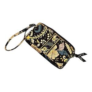 Vera Bradley Ellie Blue Wristlet Wallet W/ Zipper Retired Pattern Elephant EUC